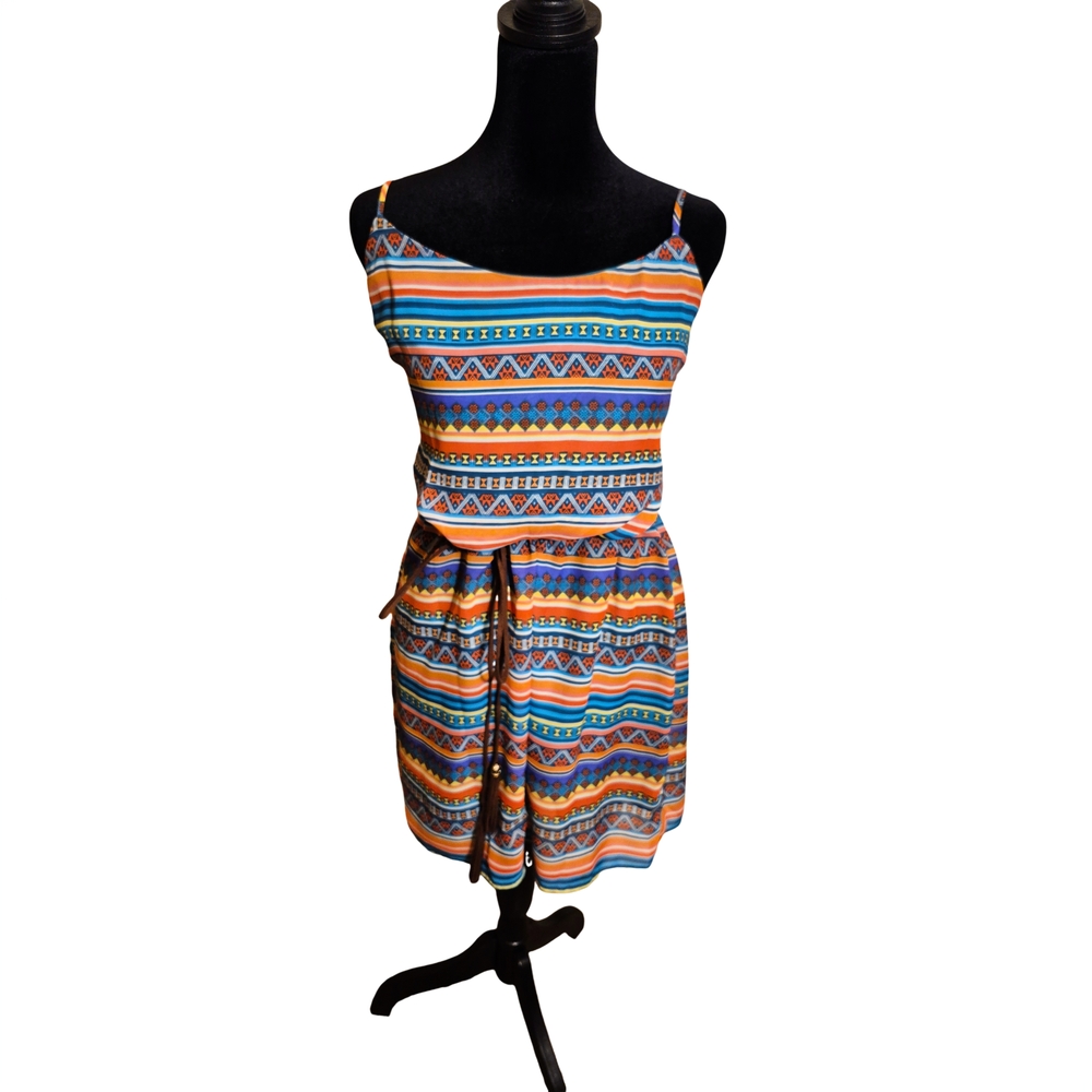 City Triangles Multicolor Patterned Mini Dress - image 1